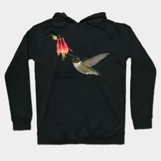 Ruby-Throated Hummingbird X Aquilegia Canadensis Hoodie